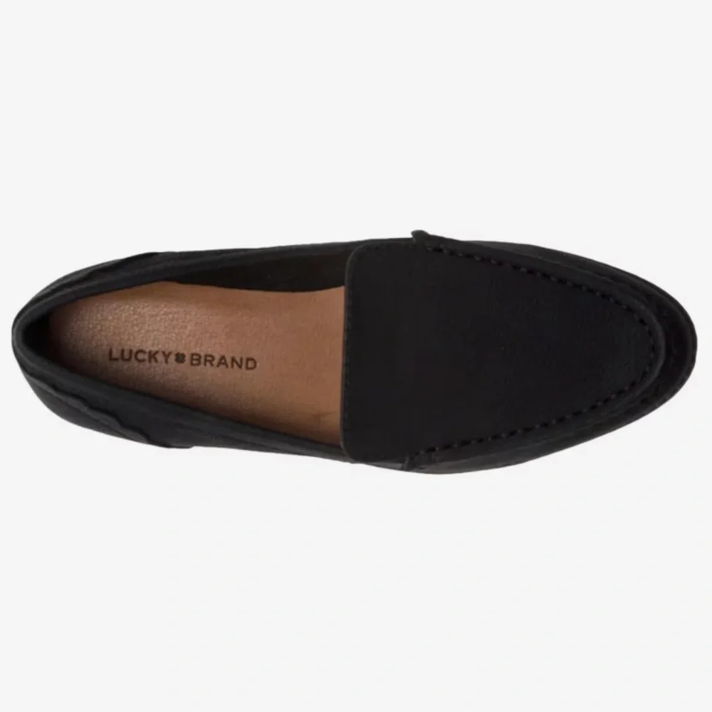 LUCKY BRAND 🖤 LP-EDRICA Black Leather Loafer Women’s 8.5 M Slip On‎ Shoes